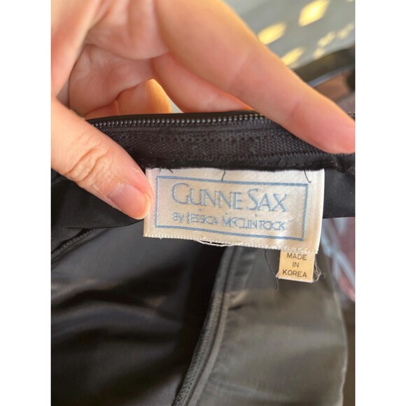 Vintage 1990s Gunne Sax Jessica McClintock Metallic Holiday Cocktail Dress - Picture 8 of 16